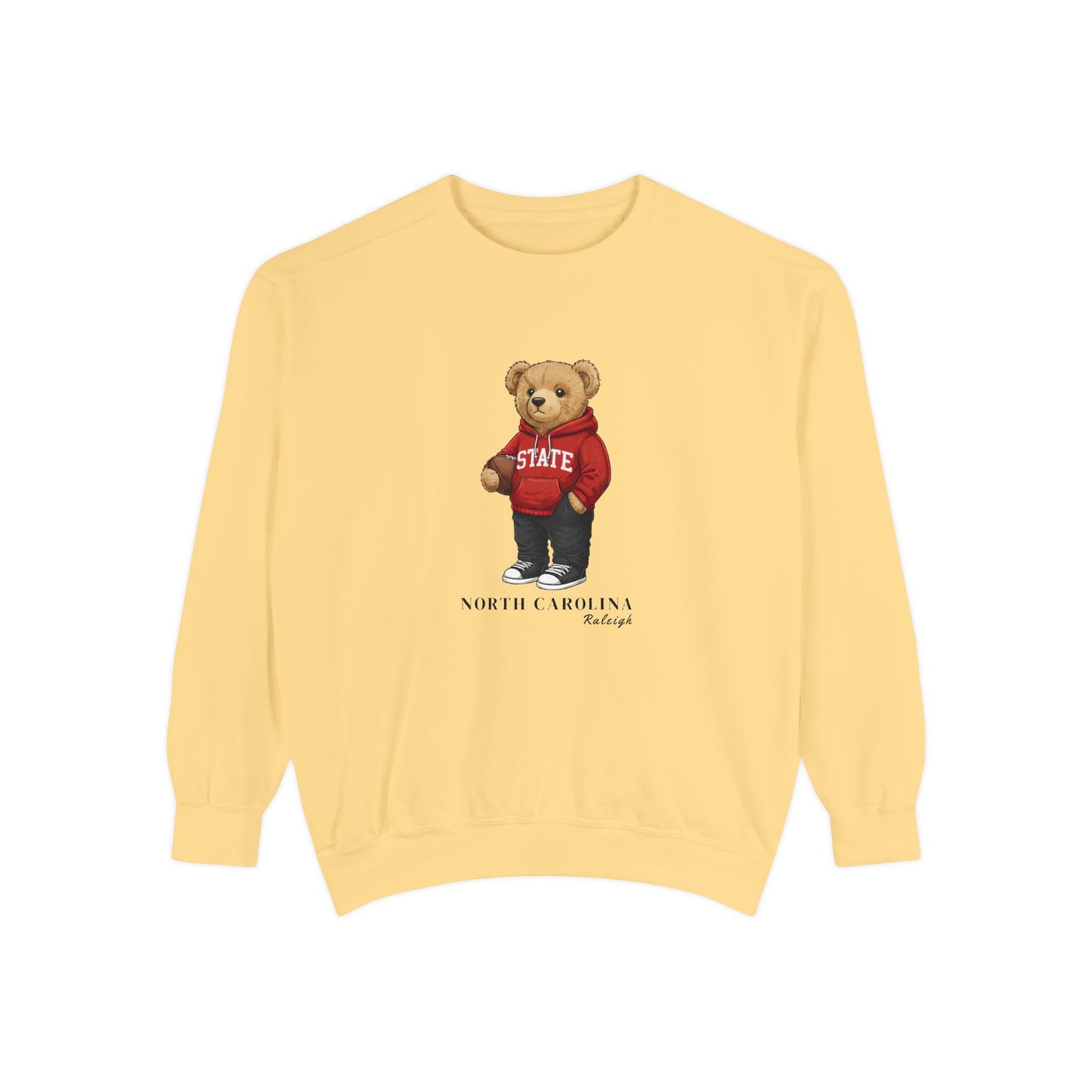 Raleigh, North Carolina Teddy Bear Comfort Colors Sweatshirt