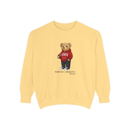 Raleigh, North Carolina Teddy Bear Comfort Colors Sweatshirt