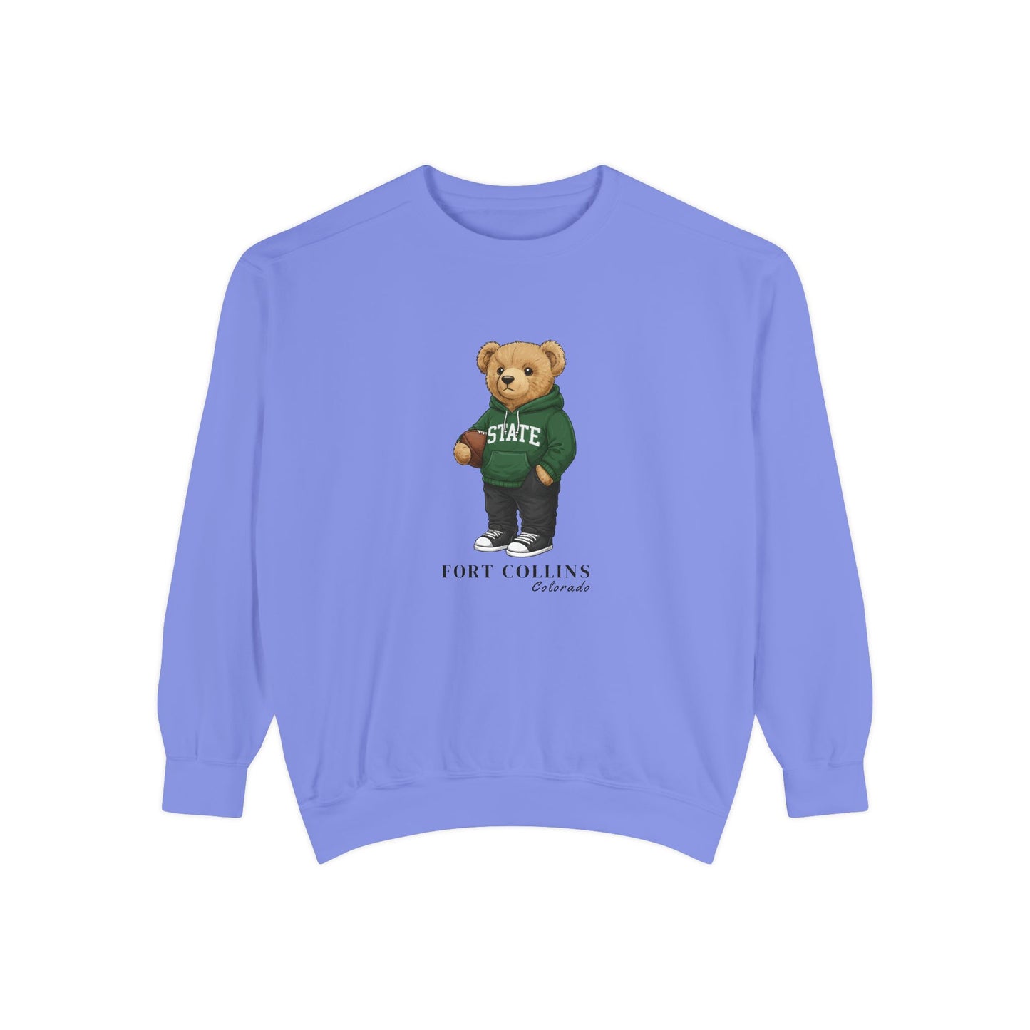 Fort Collins, Colorado Teddy Bear Comfort Colors Sweatshirt
