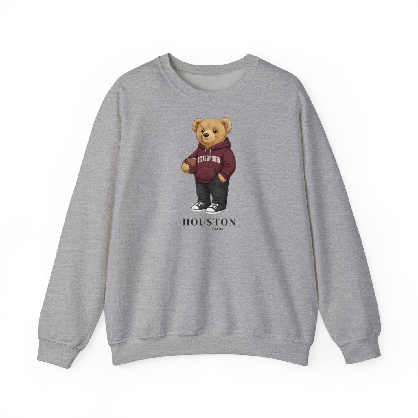 Houston, Texas Teddy Bear Crewneck Sweatshirt