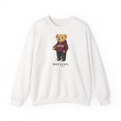 Houston, Texas Teddy Bear Crewneck Sweatshirt