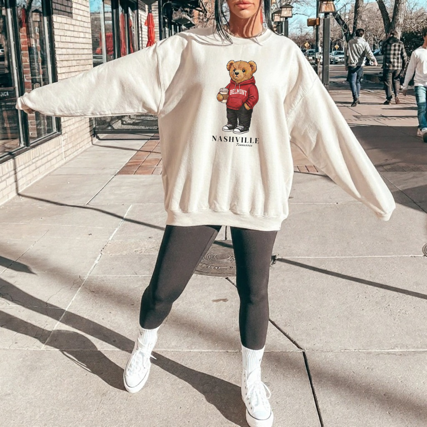 Nashville, Tennessee Teddy Bear Crewneck Sweatshirt