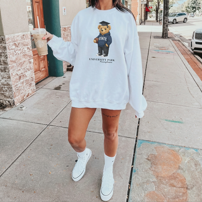 University Park, Pennsylvania Grad Teddy Bear Crewneck Sweatshirt