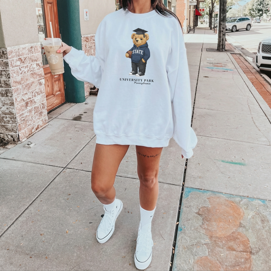 University Park, Pennsylvania Grad Teddy Bear Crewneck Sweatshirt