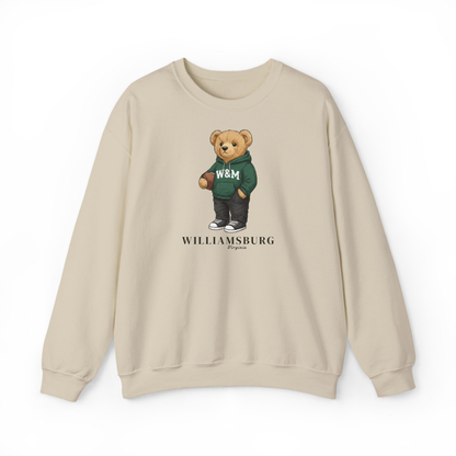 Williamsburg, Virginia Teddy Bear Crewneck Sweatshirt
