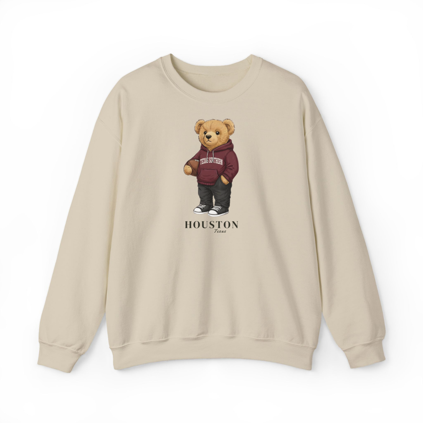 Houston, Texas Teddy Bear Crewneck Sweatshirt