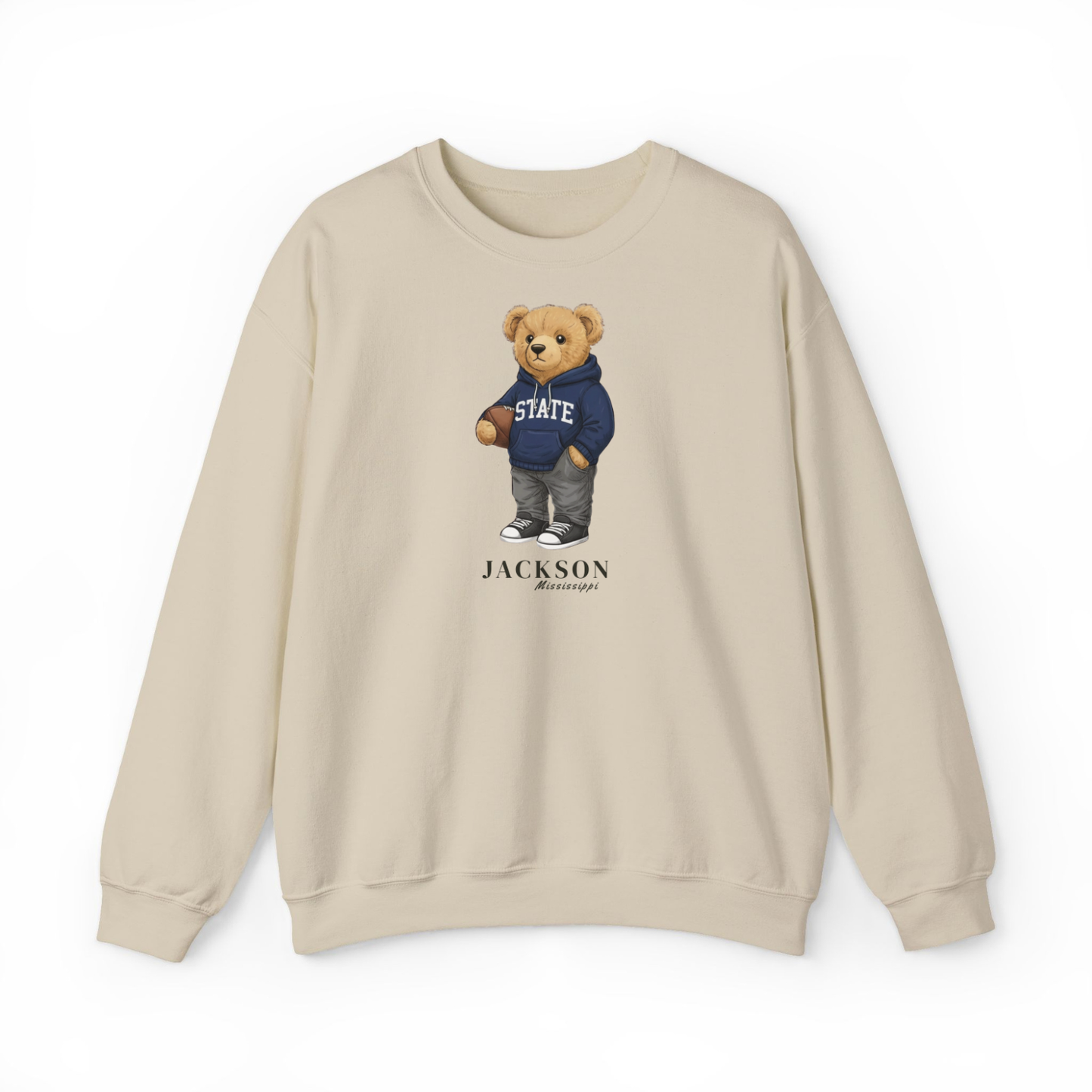 Jackson, Mississippi Teddy Bear Crewneck Sweatshirt
