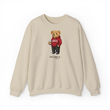 Peoria, Illinois Teddy Bear Crewneck Sweatshirt