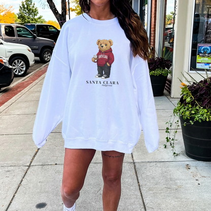 Santa Clara, California Teddy Bear Crewneck Sweatshirt
