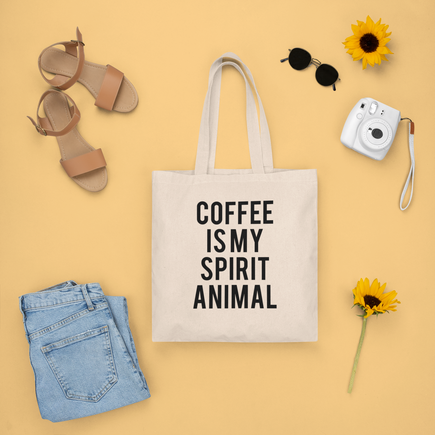 Coffee is my Spirit Animal Tote Bag